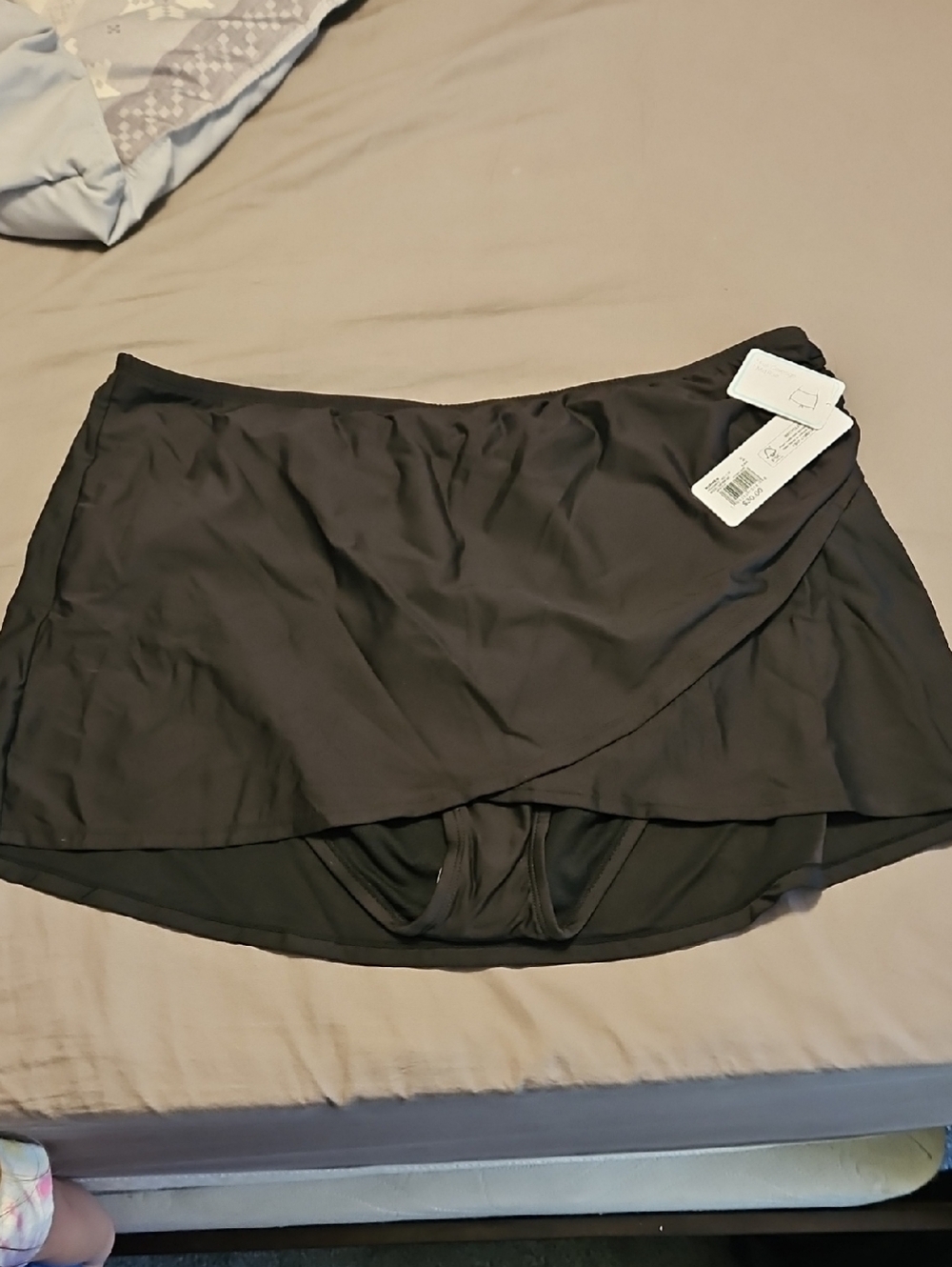 Black Athletic Skort with Built-In Shorts